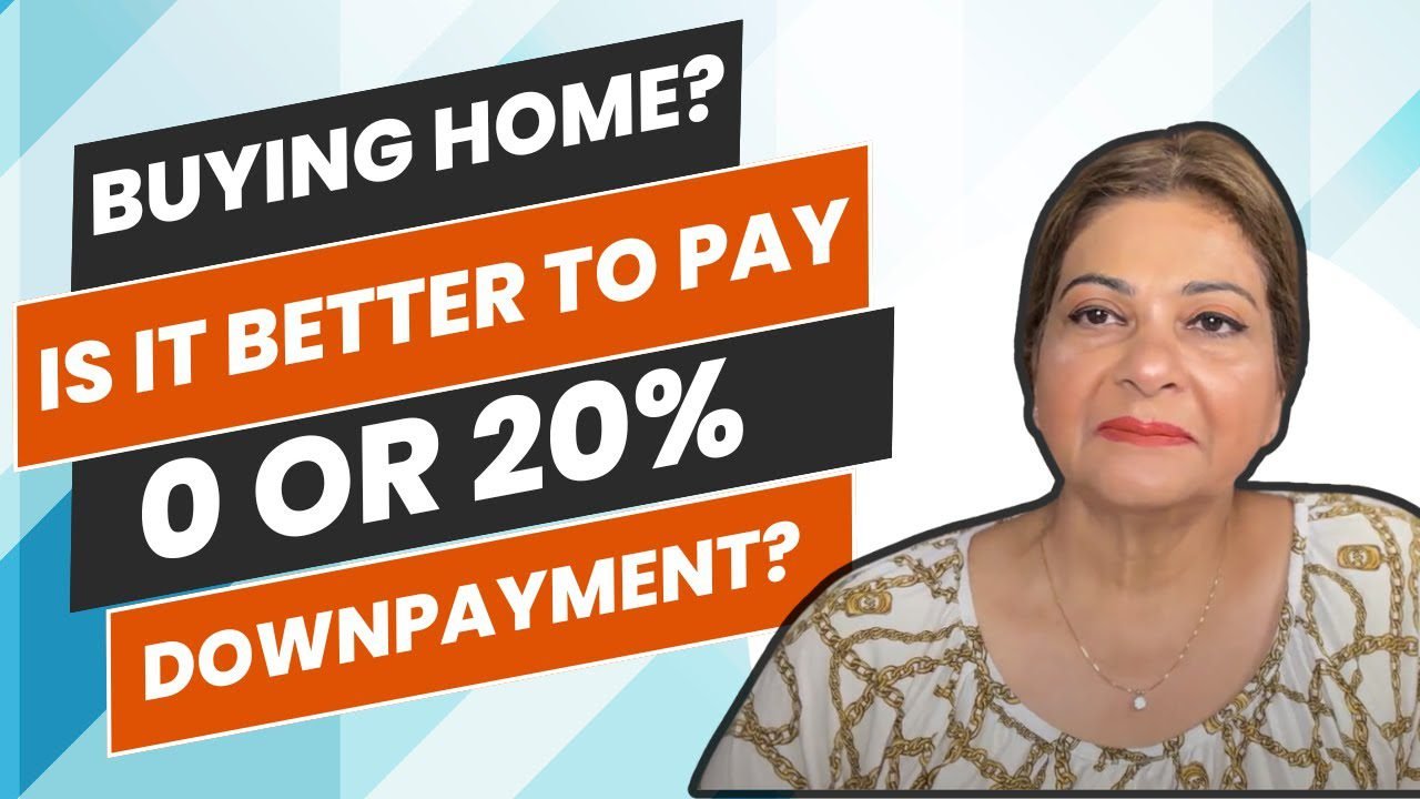 Sonal Shah in her video about 0 percent versus 20 percent down payment.